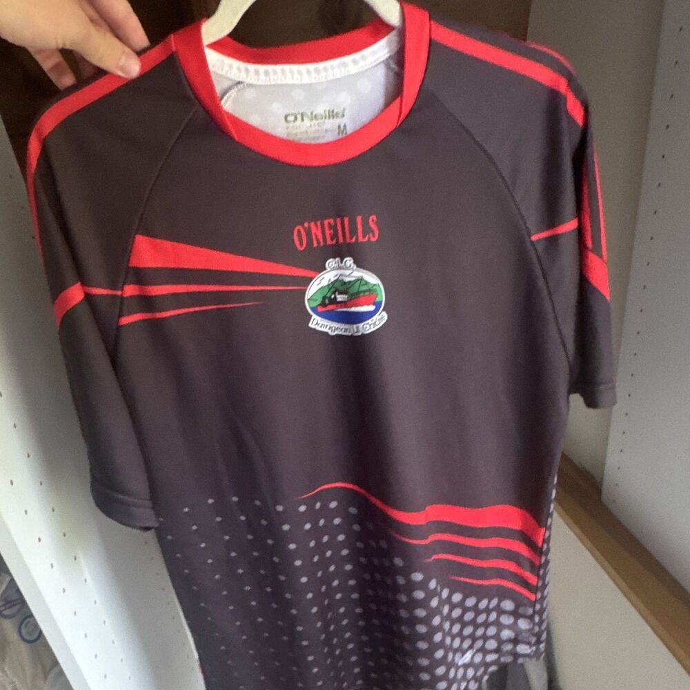 O'Neills GAA Ireland soccer Jersey Shirt Size M Black Polyester Regular Fit